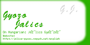 gyozo jalics business card